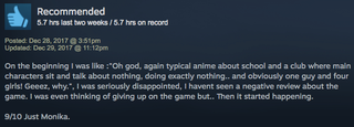 Illustration for article titled Doki Doki Literature Club, As Told By Steam Reviews